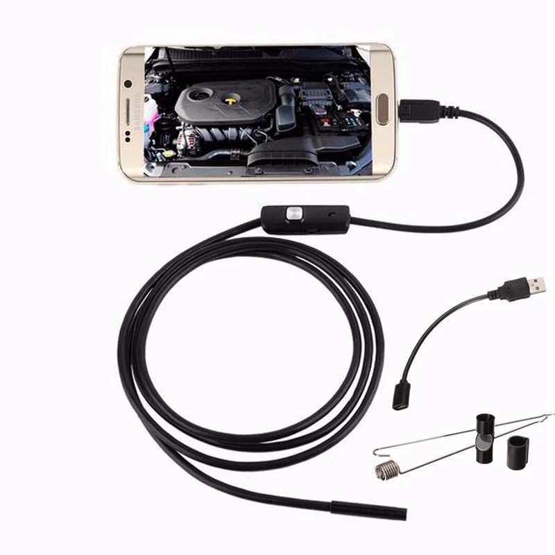 bilder für 5,5 mt 6 LED USB Endoskop Objektiv Wasserdicht Inspektion Endoskop Tube kamera mit 5 mt Kabel Spiegel Haken Magnet Kit Für Android telefon bilder für 5,5 mt 6 LED USB Endoskop Objektiv Wasserdicht Inspektion Endoskop Tube kamera mit 5 mt Kabel Spiegel Haken Magnet Kit Für Android telefon