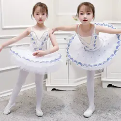 Ребенок одежда для бальных танцев для сцены для девочек «Лебединое озеро» балетная пачка танцевальная одежда для детей вечерние Детские