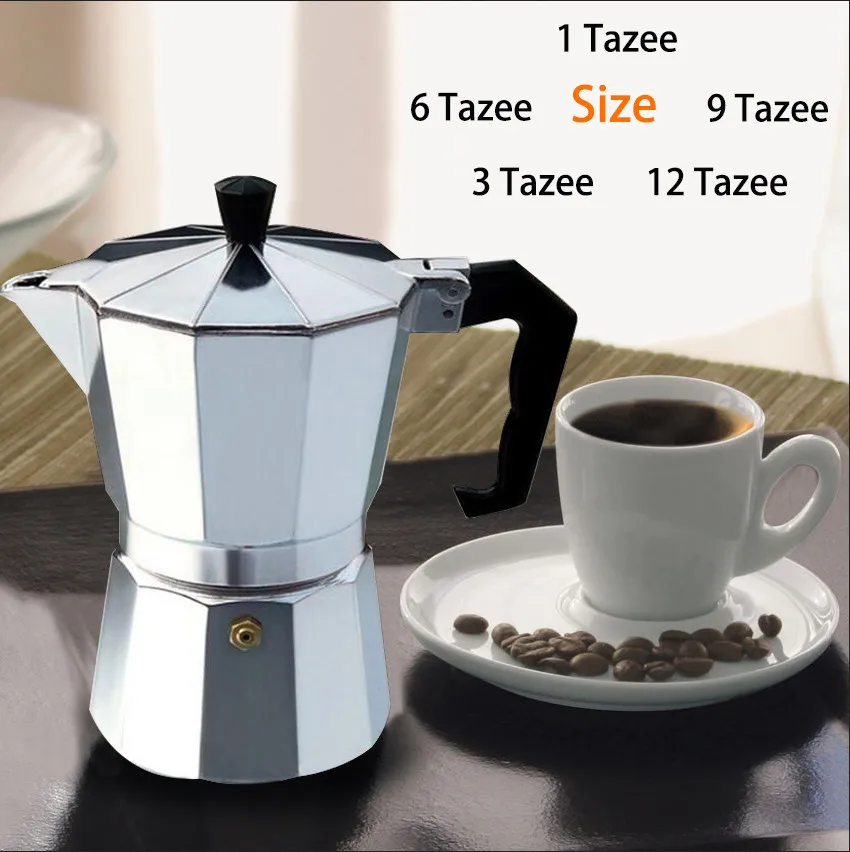 Итальянский Эспрессо кофеварка Топ Moka Cafeteira Expresso кофеварка 3cup/6cup/9cup/12cup Турецкая кофеварка для приготовления кофе на плите