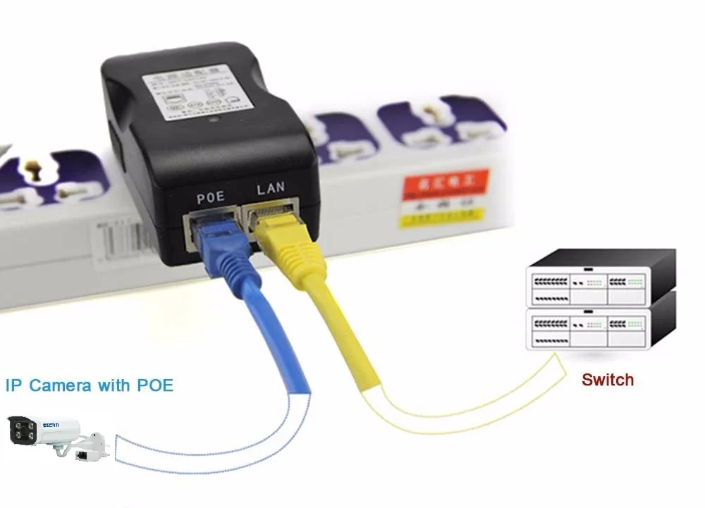 24VDC 1A 24W POE (Power on Ethernet) Injector for CCTV POE IP Camera POE Switch Ethernet Power Adapter EUUKUSAU Plug Optional_9