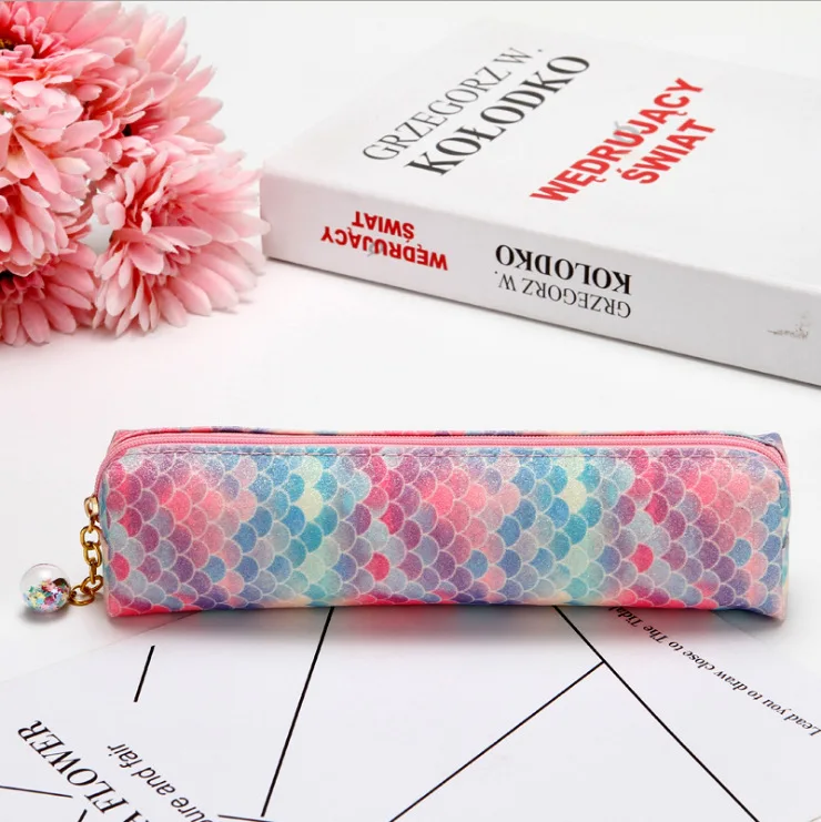 Модный Блестящий лазерный пенал с бриллиантами красочный русалка ручка сумка Канцелярский мешочек для девочек школьные офисные принадлежности - Цвет: 1