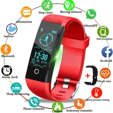 LIGE новые умные спортивные часы IP67 водонепроницаемые фитнес часы кровяное давление монитор сердечного ритма шагомер часы для женщин+ ремешок