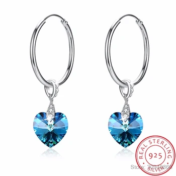 Fine Jewelry Made with Heart Swarovski Crystal Drop Earrings Real S925 Sterling Silver Long Earring for Anniversary Vintage Gift
Fine Jewelry Made with Heart Swarovski Crystal Drop Earrings Real S925 Sterling Silver Long Earring for Anniversary Vintage Gift