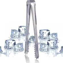 1Pcs New Stainless Steel Barbecue BBQ Clip Bread Food Ice Clamp Ice Tong Tool Bar Kitchen Accessories Wholesale