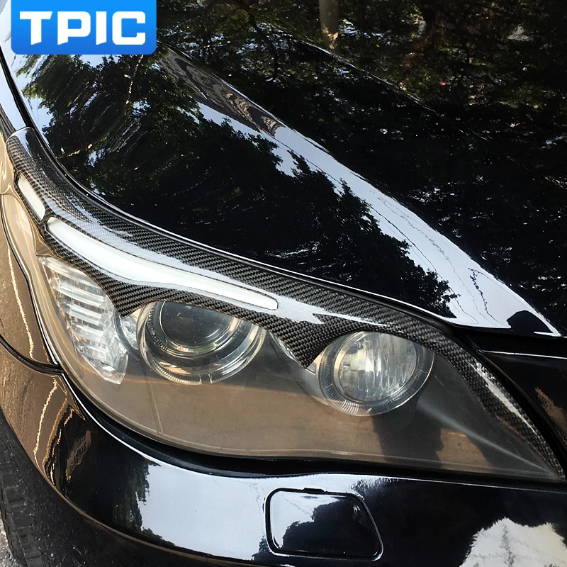 TPIC 3D автомобильный Стайлинг для BMW e60 5 Подставка-тренога из углеволокна серия фар Брови Веки передние фары корректировка бровей чехол Аксессуары