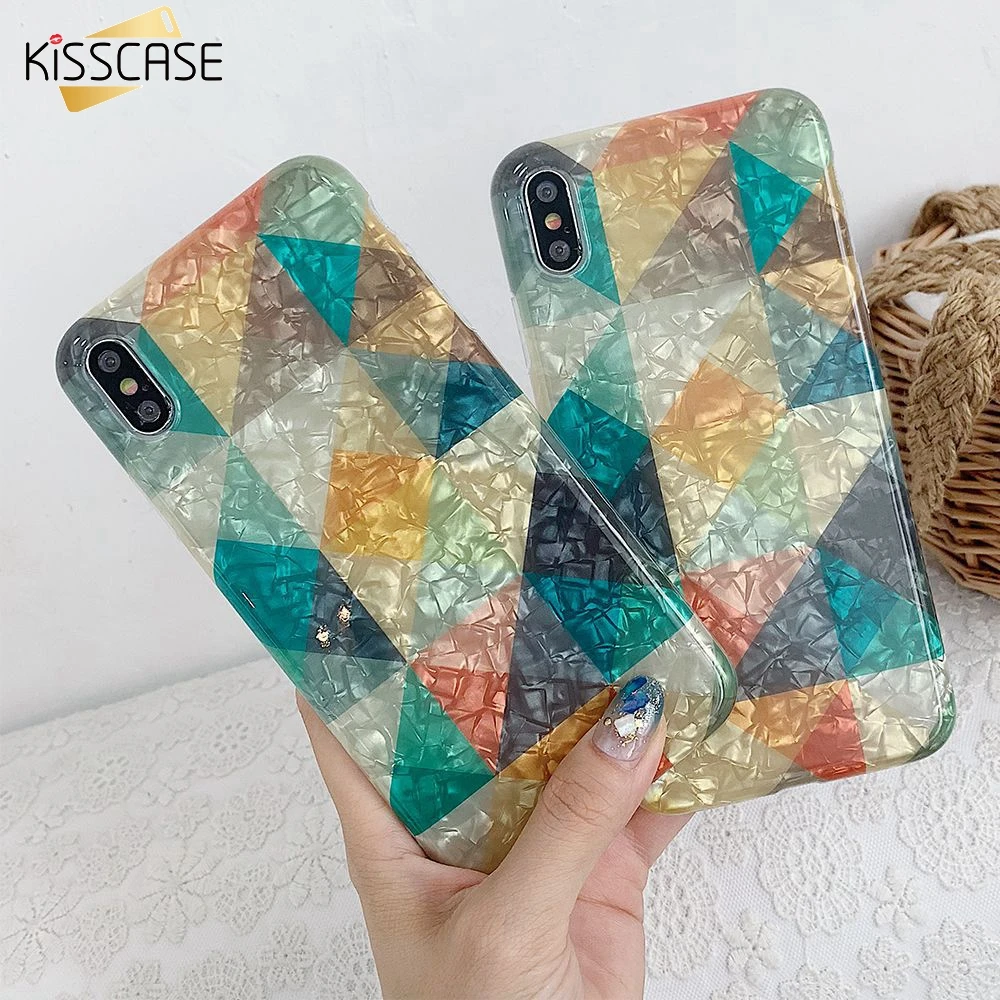 

KISSCASE Grids Exotic Case For iPhone XR X XS MAX 7 8 6 6s Plus 7Plus 8Plus Texture Case For iPhone 6Plus Luxury Capinhas Capa