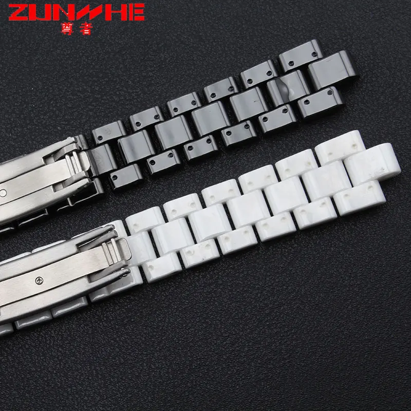 Watch Strap Black White J12 H0685 H1628 