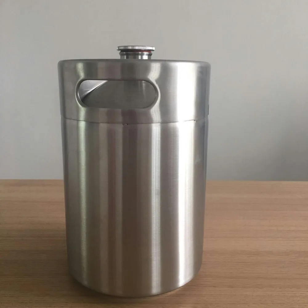 

Mini Keg 5L Homebrew Beer Growler 304 Stainless Steel Keg for Beer Draft Home Brew Brewing Beer Making Bar DIY Tool