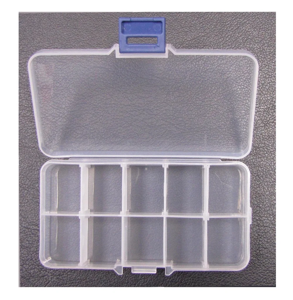 2 X ACRYLIC CLEAR FALSE NAIL TIPS EMPTY STORAGE BOX CASE BRAND NEW UK