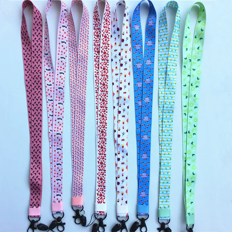 

Fashion Fruit Neck Strap Nylon Lanyard for keys ID Card Gym Mobile Phone Straps USB badge Holder DIY Hang Rope Sling