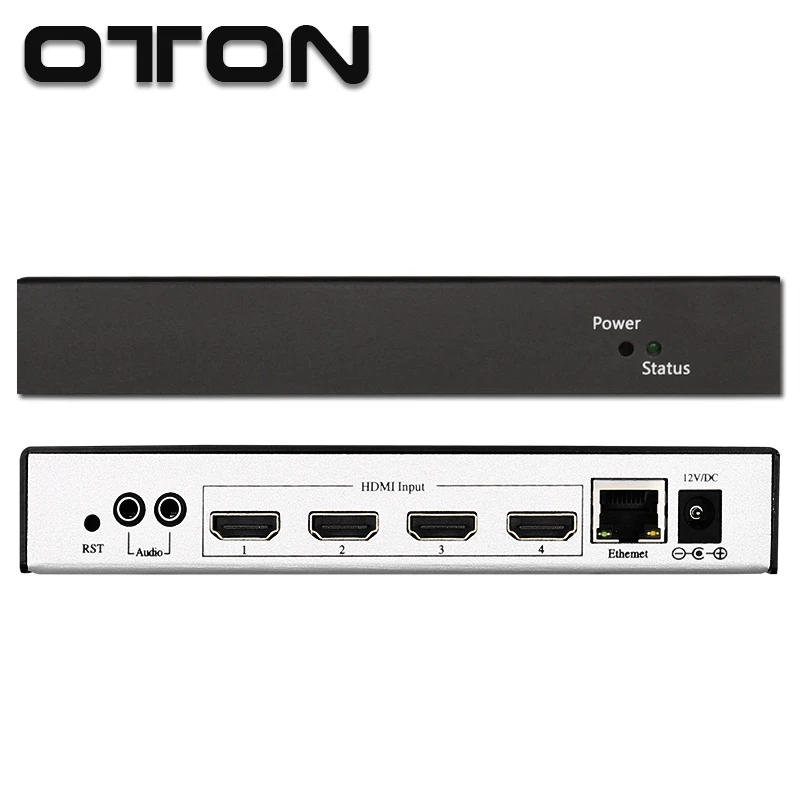 OTON T-109 4 Chanel HDMI энкодер для IPTV, прямая трансляция, работает с wowza, xtream кодами, youtube hdmi кодер