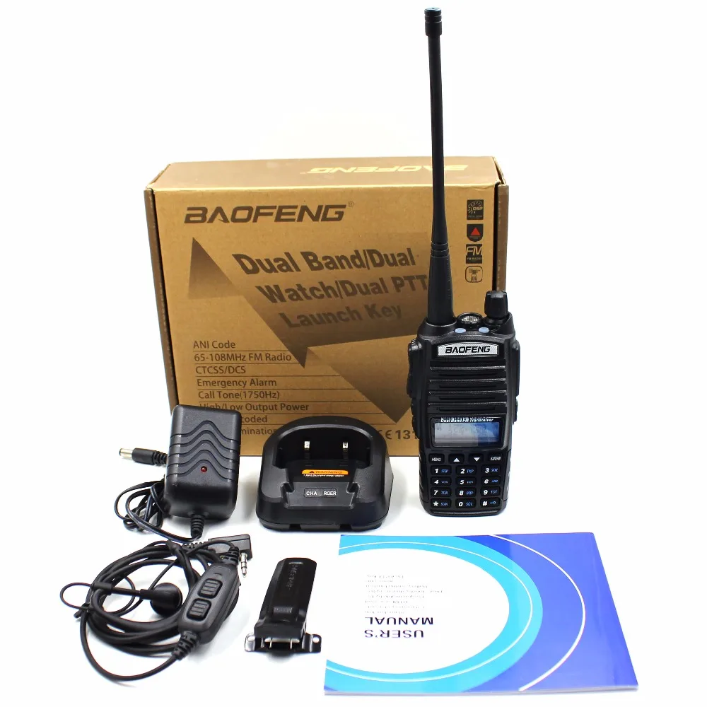 Baofeng UV-82 woki toki двухдиапазонный радио VHF136-174 и UHF400-520MHz 5 Вт FM радио uv82 двухстороннее радио