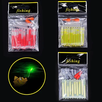 

lightstick 5pcs/10pcs/lot 4.0*38mm Fishing Light Visibility Glowing Fluorescent Luminous Float Night Fishing Float For Carp