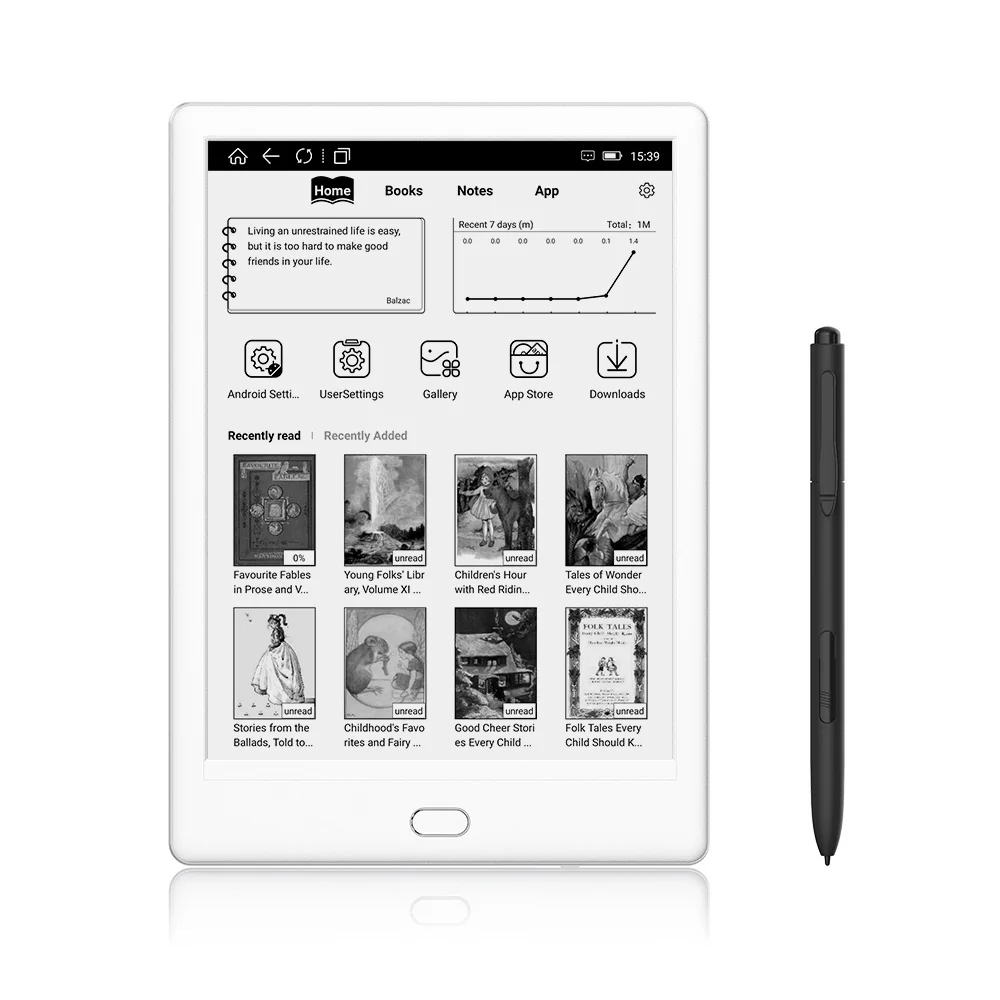 Likebook Muses E-Reader с 7,8 ''300ppi E-Ink сенсорным экраном 8 ядер 1,5 ГГц, встроенный звуковой 2G/3 2G B Android 6,0 Подарочный карандаш