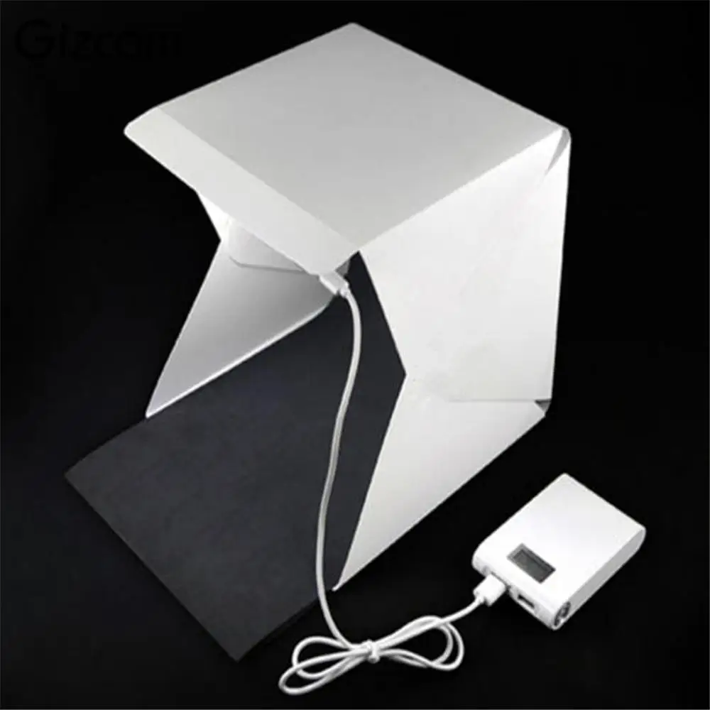 Gizcam Mini Portable Folding lightbox Photography font b Photo b font Studio Softbox Lighting Kit Light