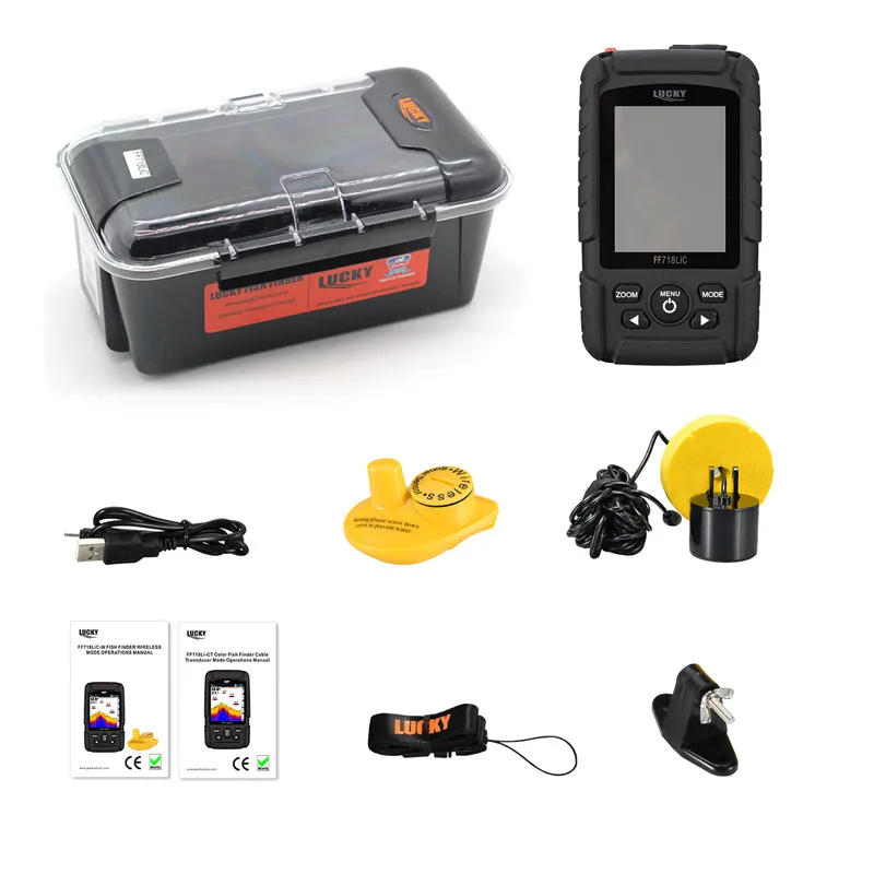 الروسية القائمة! محظوظ FF718LiC عمق Fishfinder 2-في-1 السلكية واللاسلكية الاستشعار المحمولة للماء صياد السمك