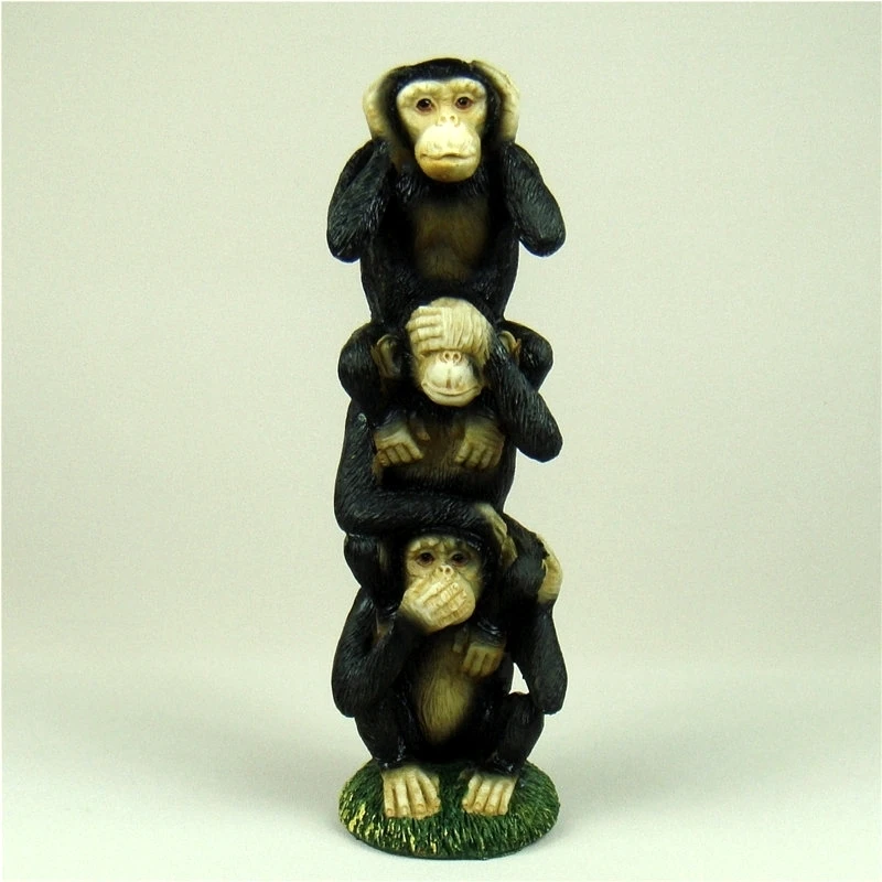 Милая Статуэтка Шимпанзе из полирезины ручной работы, миниатюрное украшение для дома, искусство и ремесло, дикое животное, украшение, подарок, аксессуары