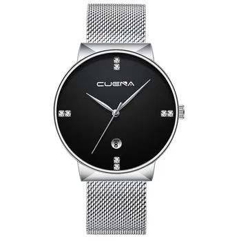 

Mens Watches Fashion Waterproof Ultra Thin Clock Male Steel Strap Date Sports Quartz Watch Men's Wrist Watch relogio masculino
