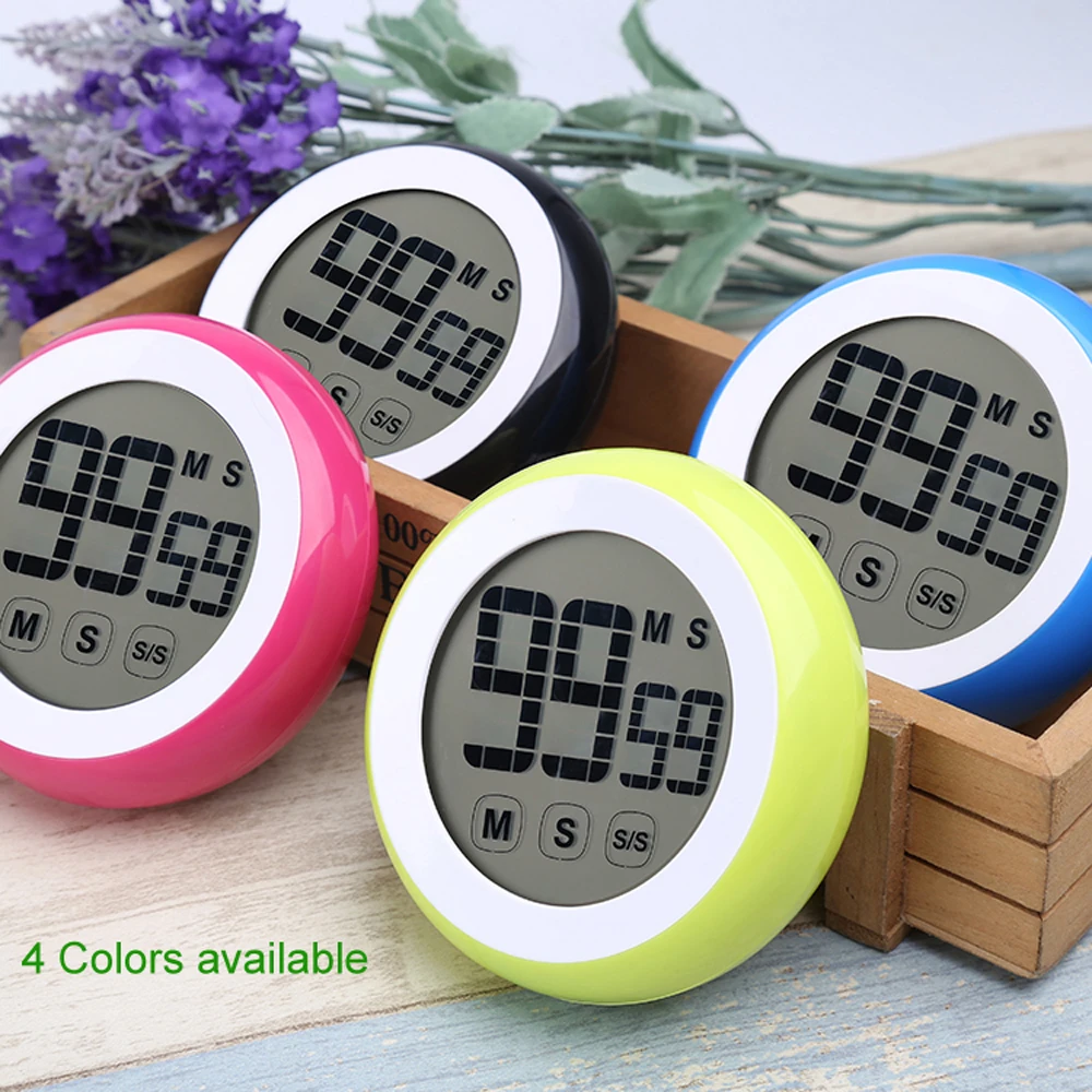 1PCS Free shipping touch LCD screen Digital Kitchen timers Digital