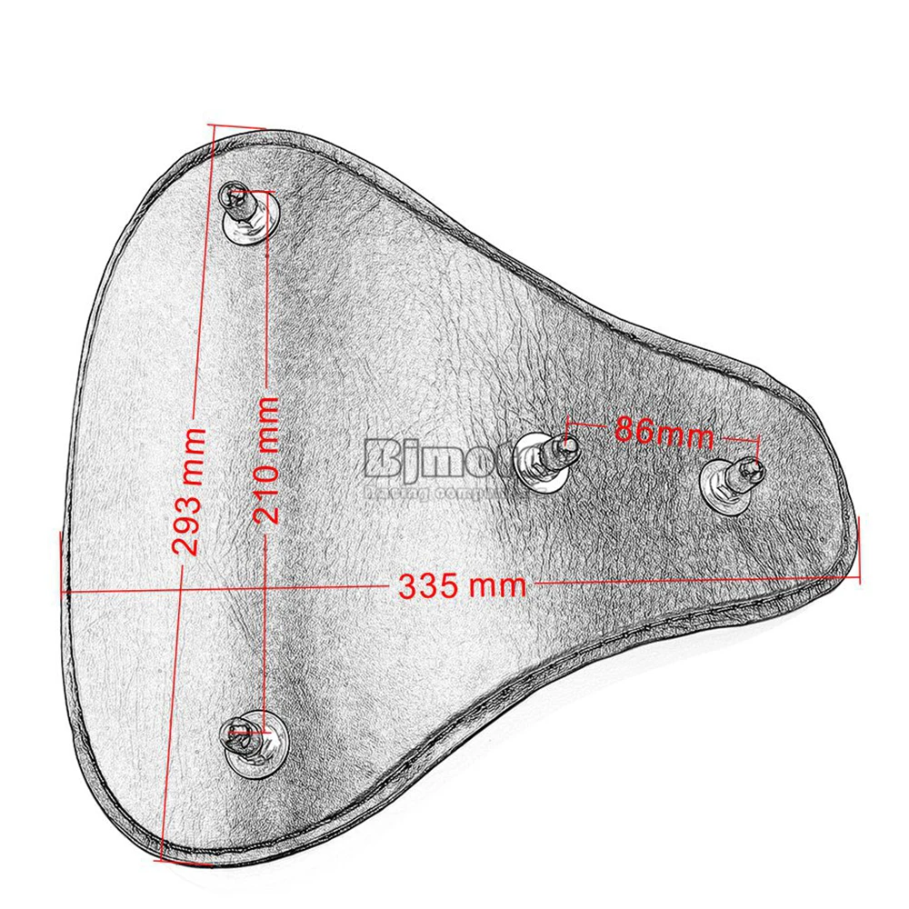 BJMOTO Универсальный мотоциклетный передний Solo тонкий сиденье коричневый/черный Gator тиснение кожа для Harley Sportster Bobber Chopper на заказ