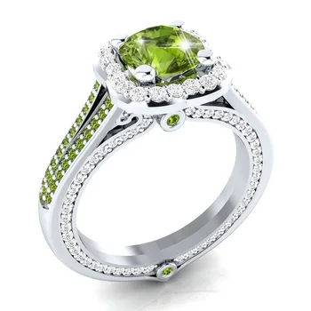 

Huitan Luxury Female Wedding Bands Fashion Engagement Rings for Women Cubic Zirconia Trendy career Jewelry Anniversary Gifts