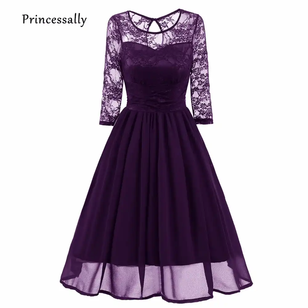 long sleeve purple bridesmaid dresses