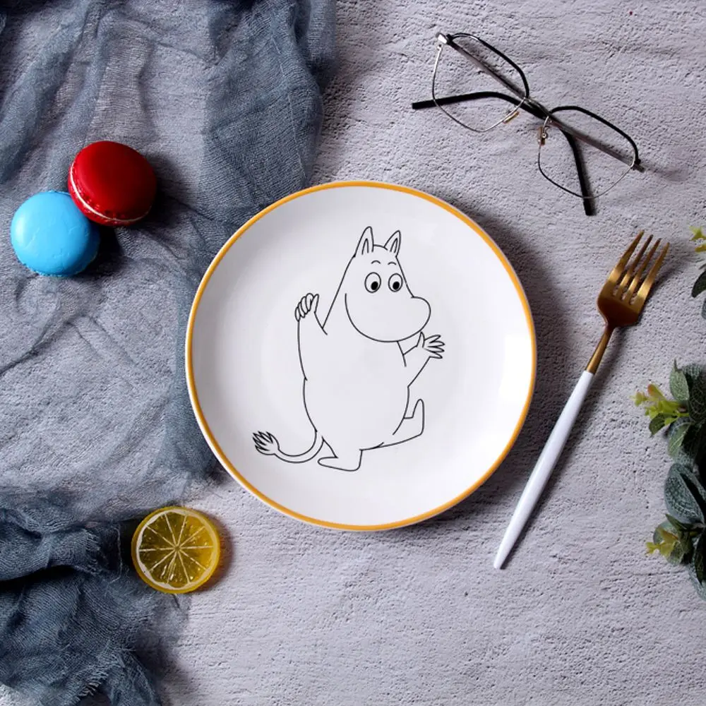 Moomin Platos De Madera салатная тарелка Piatti Ceramica обеденные тарелки Assiette Salade Kid обеденная тарелка