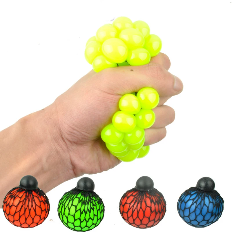 Сжимаемые игрушки сетчатый Мячик с виноградным орнаментом сжимающая игрушка виноград антистрессовая сжимающая игрушка Новинка сенсорная фруктовая игра розыгрыши WYQ