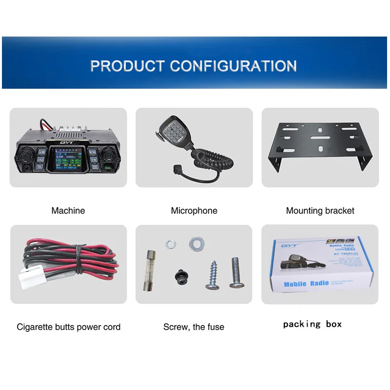 100 Вт QYT kt 780plus VHF Автомобильная радиостанция walkie talkie колонки коммуникатор