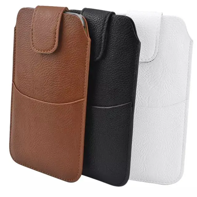 

5 inch For LEAGOO KIICAA POWER /LEAGOO P1 Pro M5 Edge Z5C PU Leather Pouch Cover Bag Cases With Pull Out With Card Slots