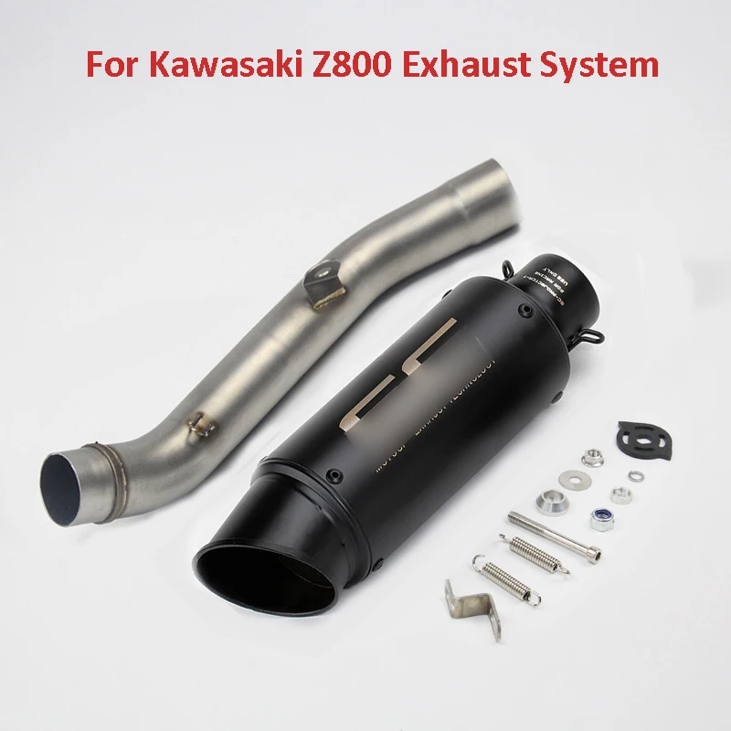 

Z800 Motorcycle Exhaust System Mid Middle Link Pipe Slip On Exhaust Tip Baffler Pipe Escape For Kawasaki Z800 2013-2016