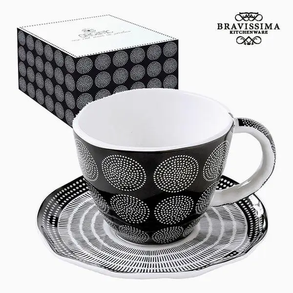 Teacup Porcelain Black by Bravissima Kitchen Teacup Porcelain Black by Bravissima Kitchen