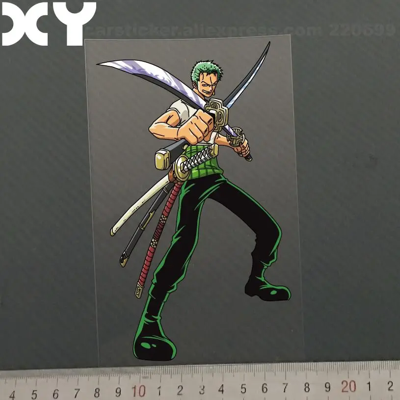 Аниме забавная виниловая светоотражающая лента One Piece Luffy автомобильные наклейки
