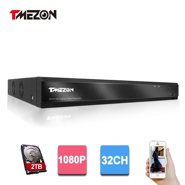 Tmezon HD 32 канала полный 1080 P видео Регистраторы DVR NVR безопасности Системы Скрытого видеонаблюдения Поддержка аналоговый AHD CVI TVI IP CCTV камера