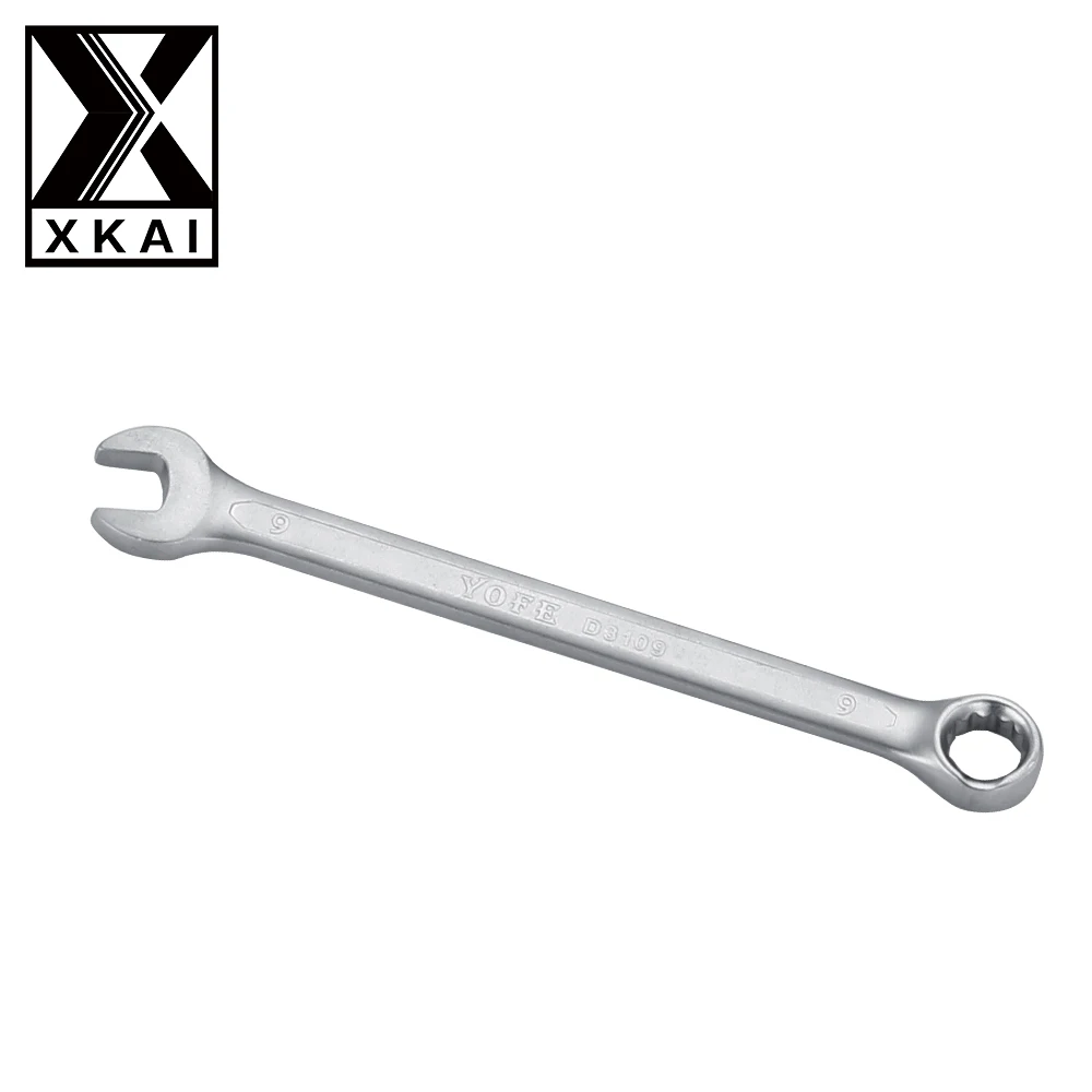 

XKAI 9mm Combination box open end Concave rib tool wrench high quality car tools gear a set of keys wrench tools