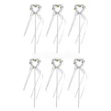 6 шт., романтические белые в форме сердечек, волшебная палочка принцессы для детей, нарядное платье на Хэллоуин