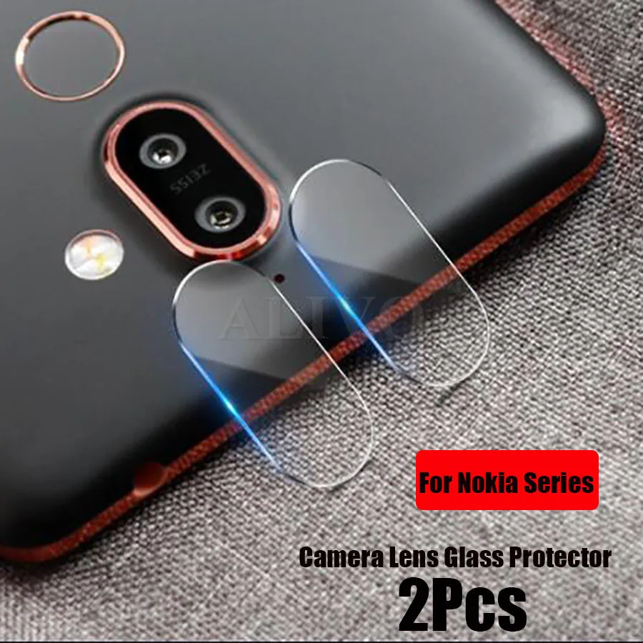 

2Pcs Clear Camera Lens Back Screen Protector For Nokia 6 8 7 Plus Premium Tempered Glass Protective Film for Nokia 6.1 6 2018