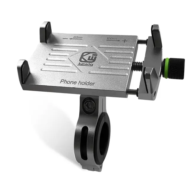 Universal 360° Rotation Bike Phone Holder Aluminium Alloy Motorcycle Phone Stand for ATV YAMAHA Motorbike Support GPS Bracket Silver