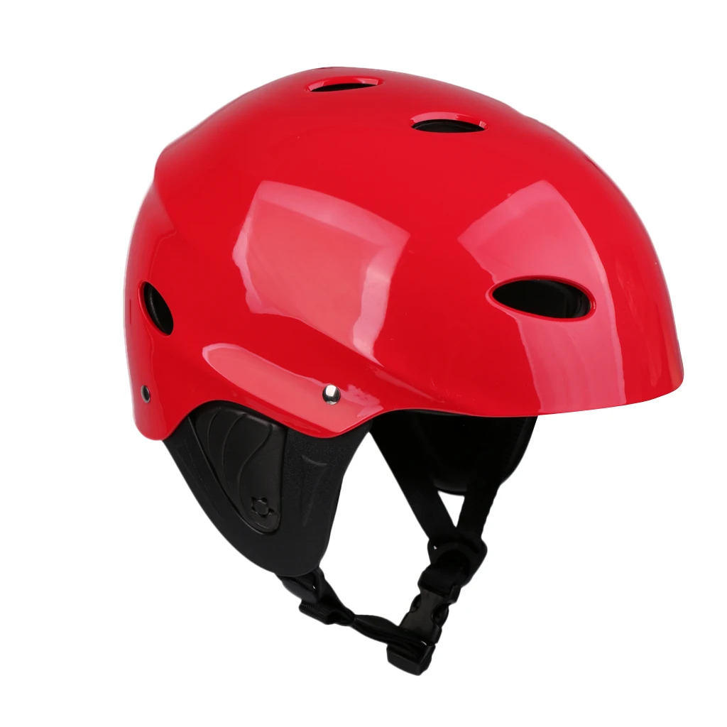 Perfeclan Lightweight Vented Water Sports Safety Helmet Kayak Canoe Boat Surf Hard Cap with Ear Protective Pads CE Certified
