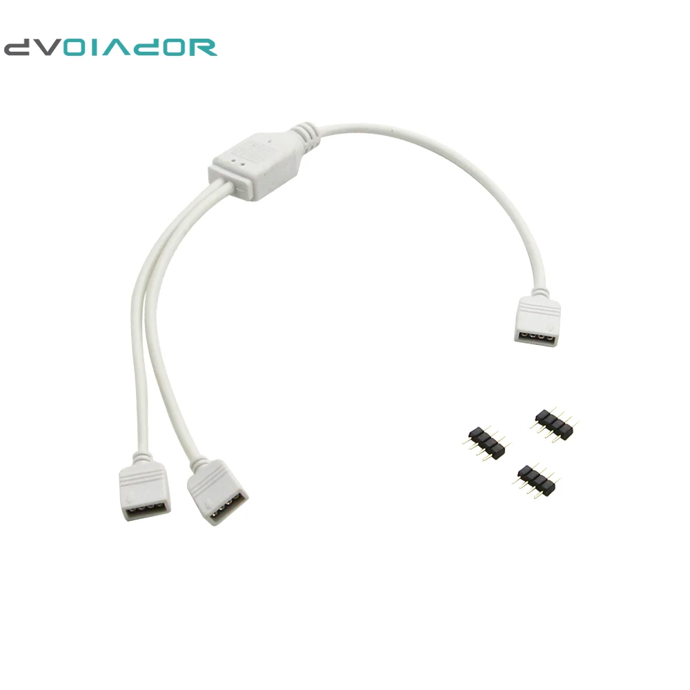 Dvolador 1 шт. 4Pin RGB LED разъем до 2/3/4 кабель 1to3 женский 4PIN Splitter соединительный для 3528/5050
