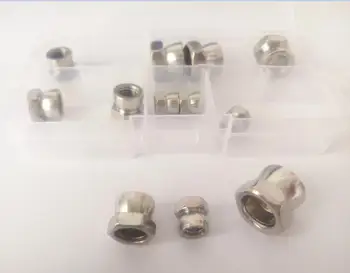 

12pcs M6/M8/M10 anti-theft nut sleeve hexagon twisted nuts twist-proof stainless steel rotary sleeves fixing nut