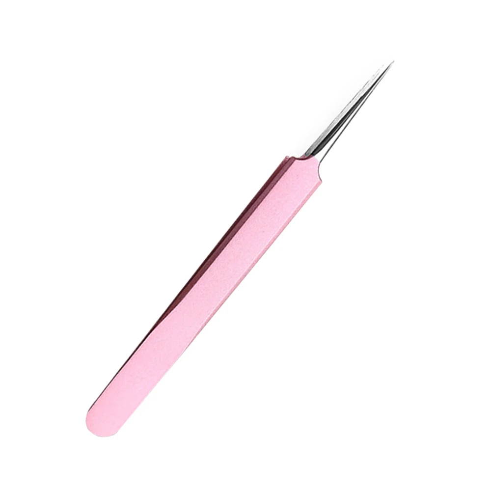 Blue Pink 1PC Acne Comedo Stainless Steel Needle Professional Comedone Blackhead Remover Tweezer For Face Skin Care Tool - Color: GJ5891F01