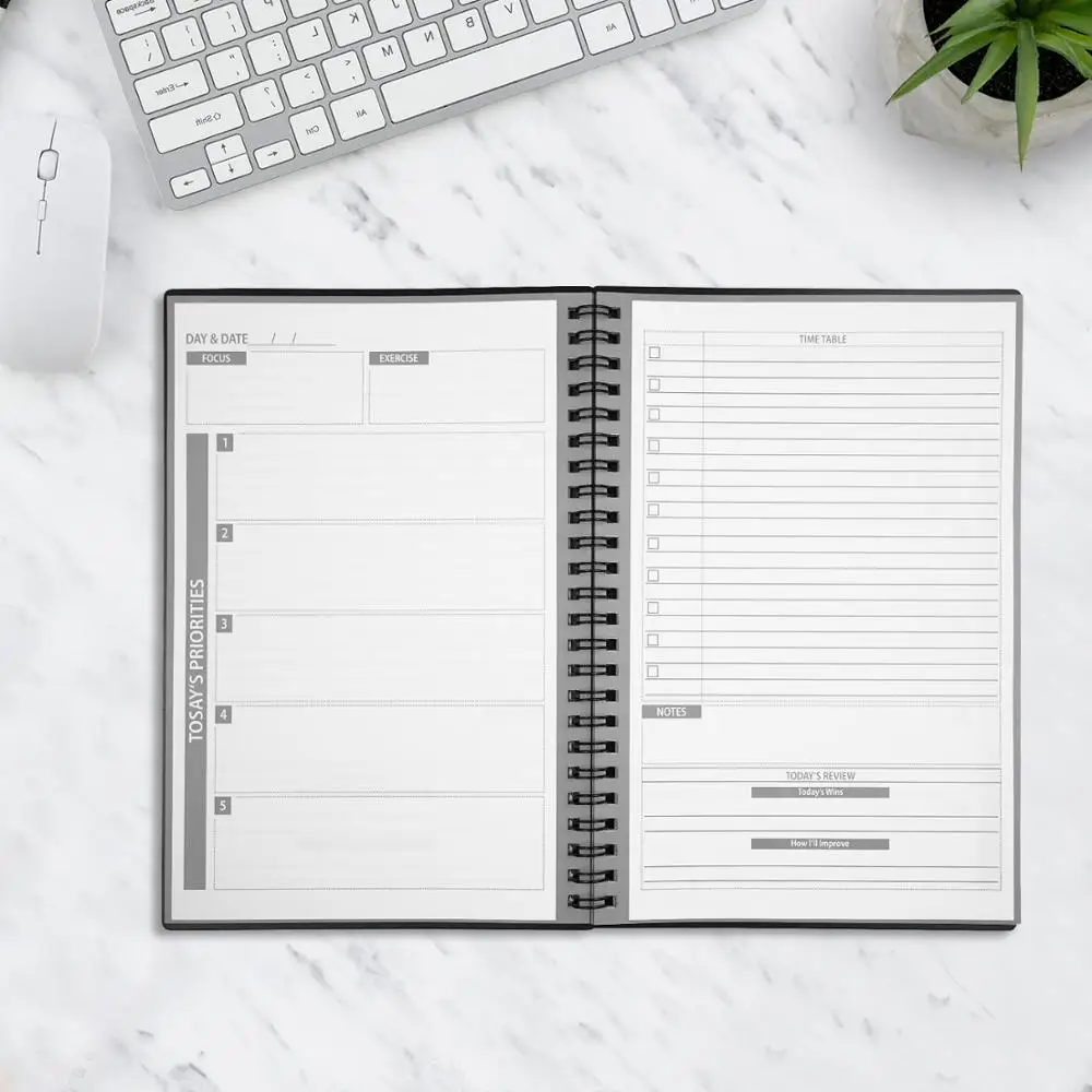 Najtaniej Nowości 2.0 inteligentne wielokrotnego użytku kasowalna A5 NoteBook programów planowanie raz w tygodniu spiralne co miesiąc, harmonogram, książka, roczne papier pakowy pamiętnik 2019