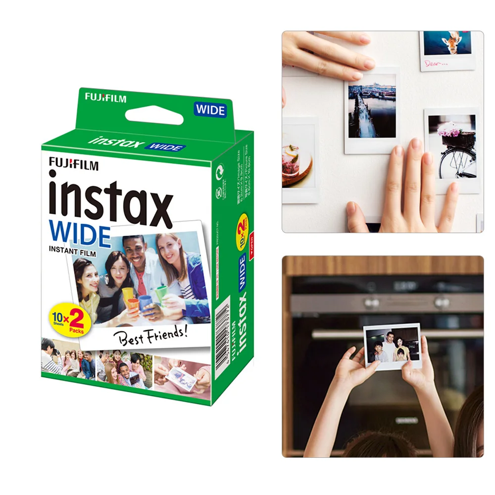 Fujifilm Instax WIDE300 пленка для фотоаппарата моментальной печати широкий формат изображения с батареей ремешок+ 20 листов пленки Рождественский подарок