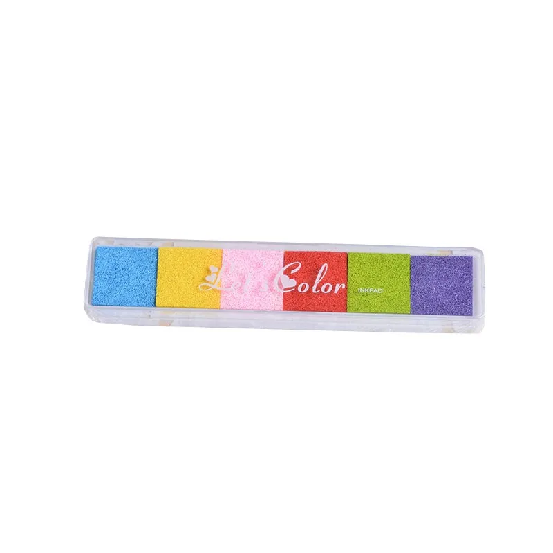 Multi Touch 6 Цвет штемпельная подушечка для рукоделия сургучная Печать Аксессуары в форме отпечатков пальцев для Для детей резиновых штампов Бумага древесины VBL63 P15