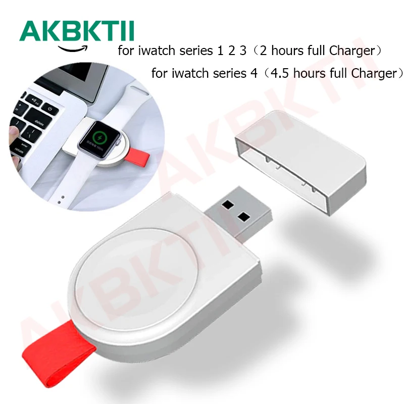 

AKBKTII Wireless Charging USB Charger For Apple Watch Wireless Charger For Apple Watch 4 3 2 1 Magnetic Wireless Charging Stand