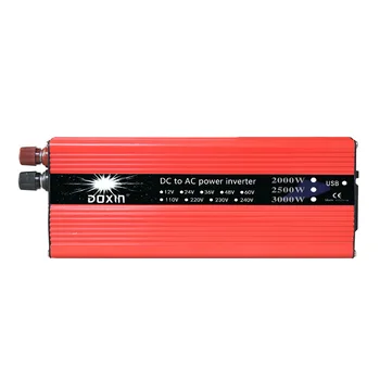 

Voltage converter 12V to 220V 24V to 220V 3000W modified wave inverter home car dual USB red power converter