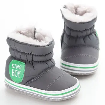 

New Baby Boy Snow Boots Warm Plush Winter Navy Infant Boot Toddler Shoes Soft Prewalker Shoe Cute