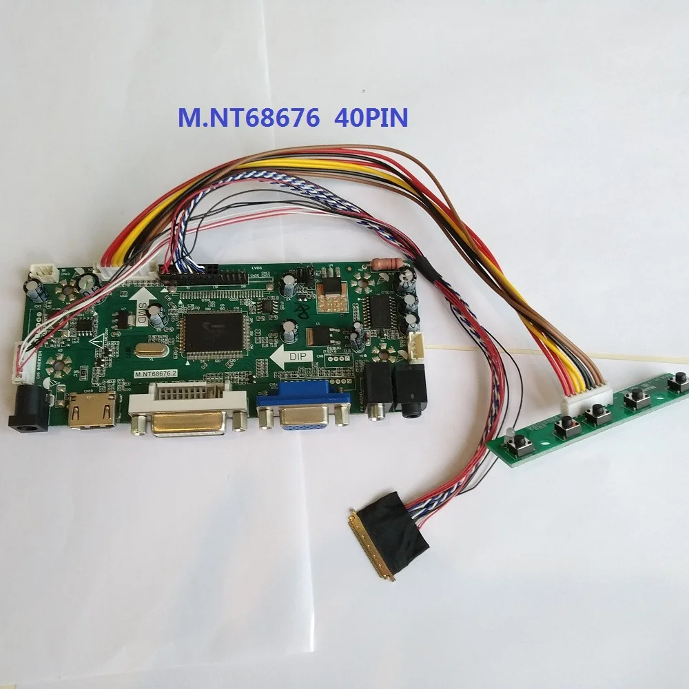 

Kit For N140BGE-L41 LVDS 40pin VGA HDMI 14" 1366X768 DVI Audio Panel Screen Controller board DIY 2019 Driver LCD LED