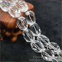 Качественные граненые бусины из натурального кварца 15x20-18x25 мм 16~ 20 бусин/нитей